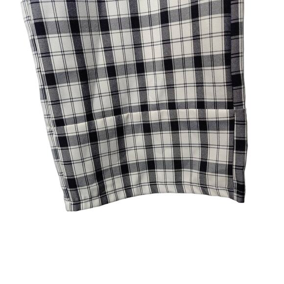 Princess Polly Women's Sz 10 Euros Black and White Plaid Wide Leg Trouser Pants - Picture 5 of 7